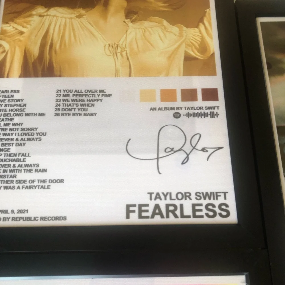 Taylor Swift Wall Art Set with Pastel Pink Blue Yellow Accents